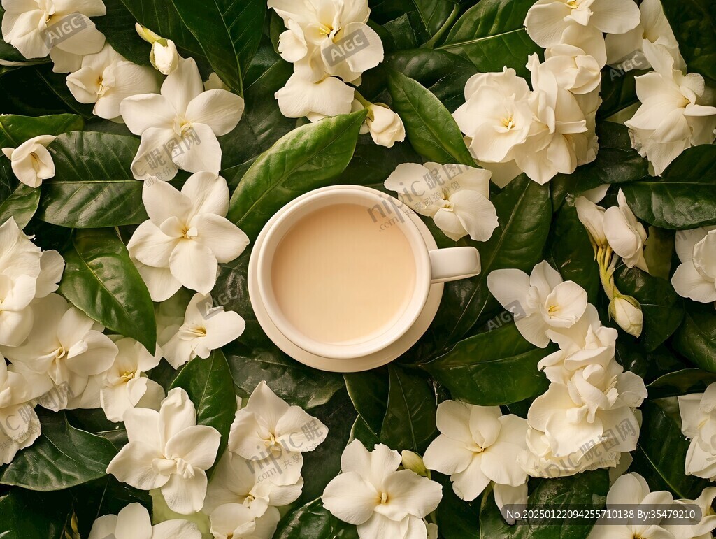 特写花草茶茉莉花4k
