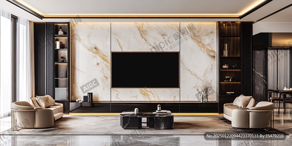 岩板客厅场景素材