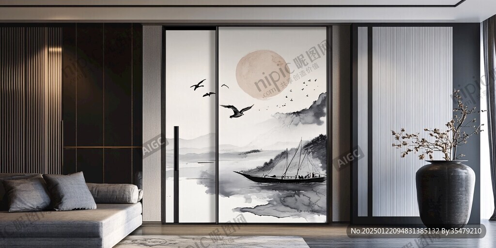 移动门装饰画