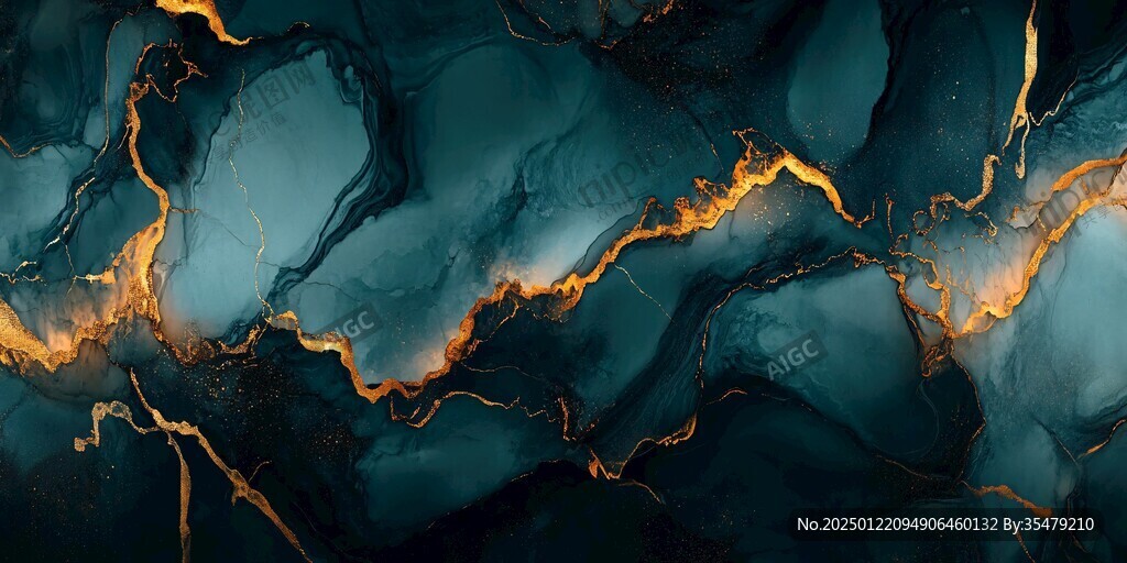 渐变抽象流体装饰画