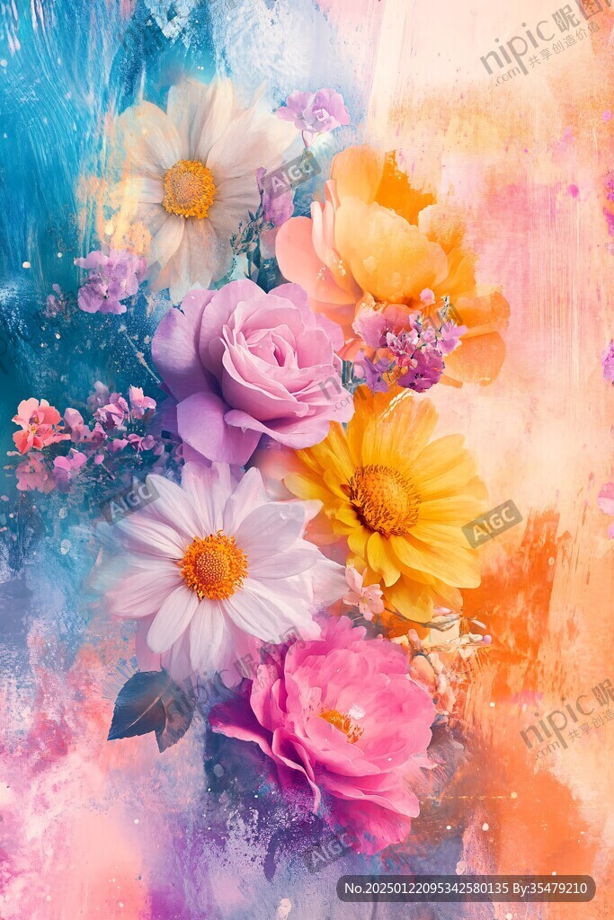 幻彩炫彩花朵