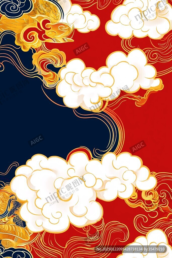 清朝云图高端云纹装饰