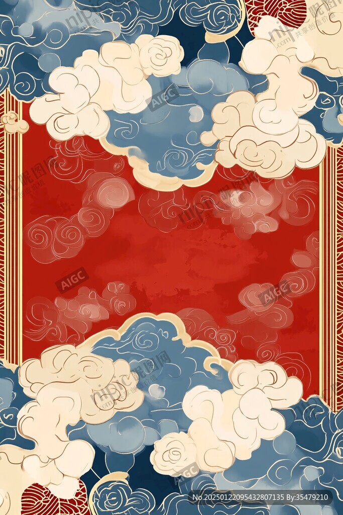 清朝云图高端云纹装饰