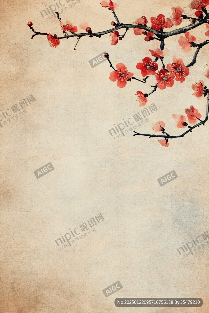 古风古典复古梅花背景
