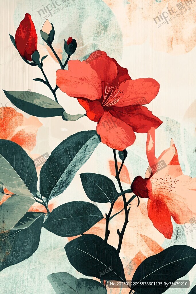 杜鹃花插画