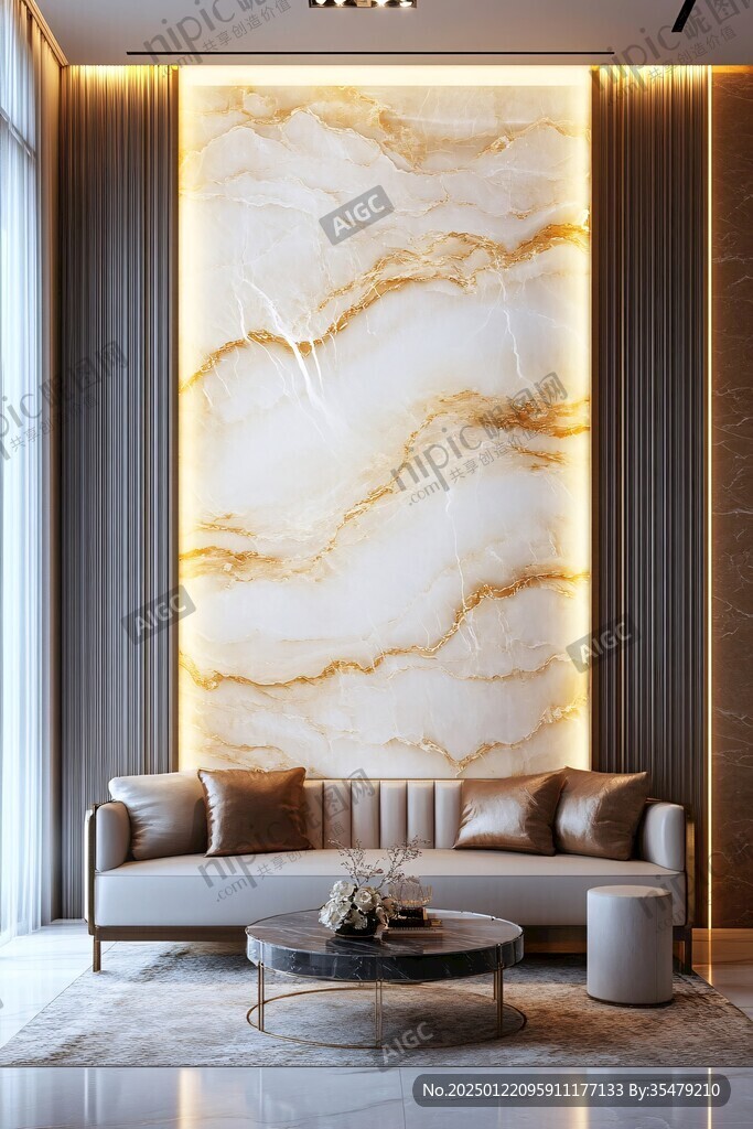 轻奢大理石背景墙