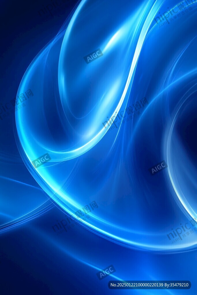蓝色弯曲唯美科技