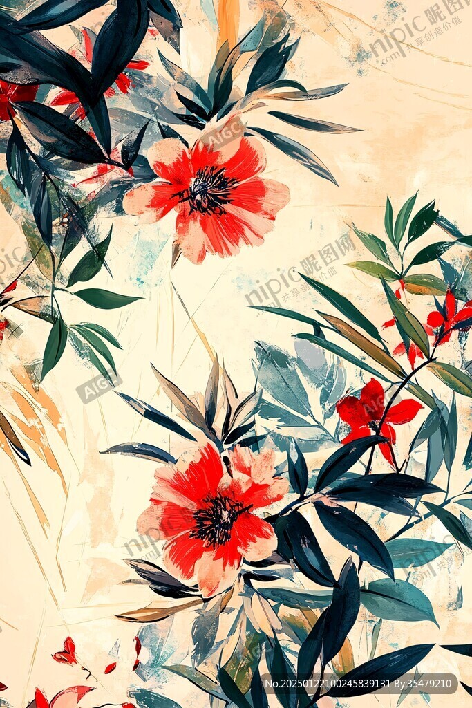 花朵枝叶丛林