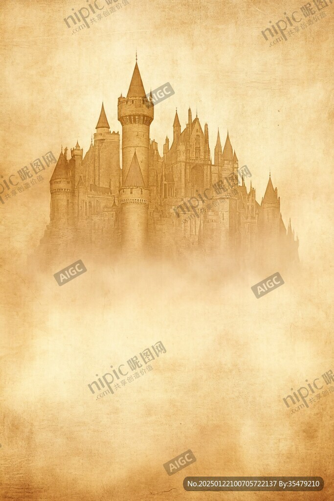 梦幻城堡插画
