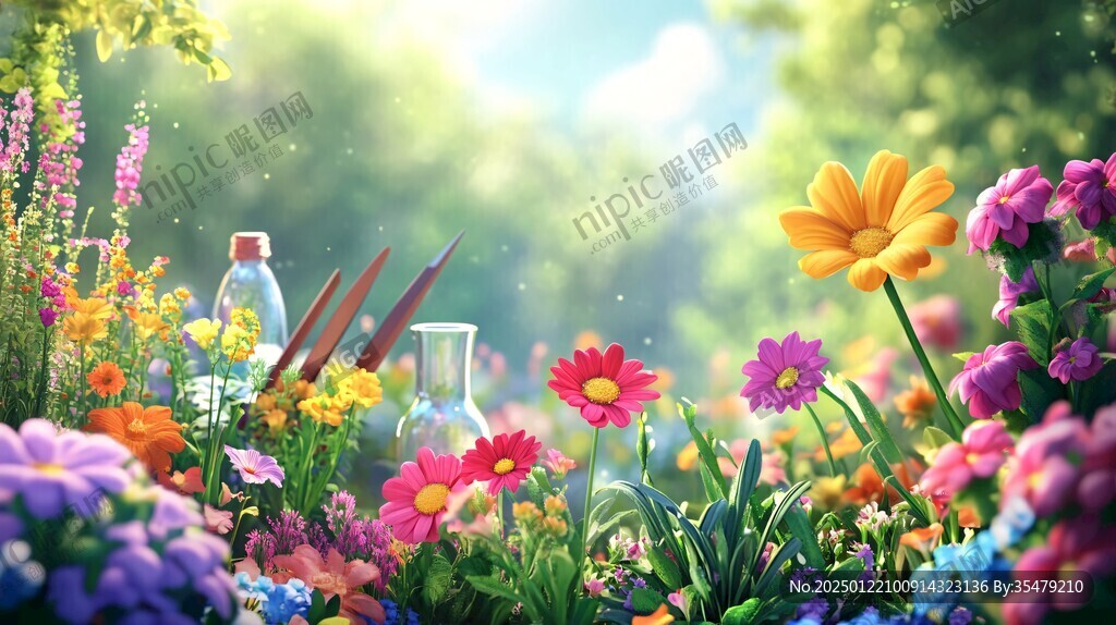 春天梦幻花丛