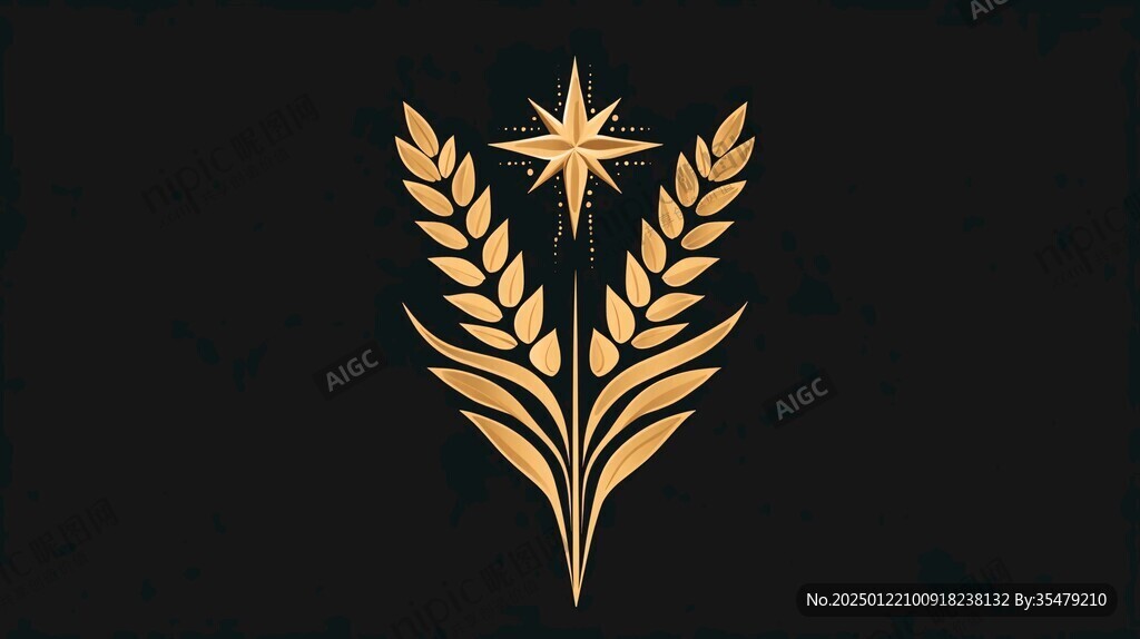 金色麦logo穗