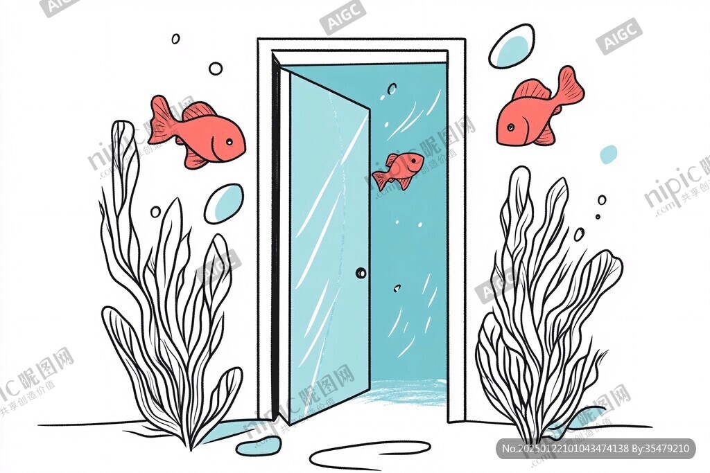 水族箱插画