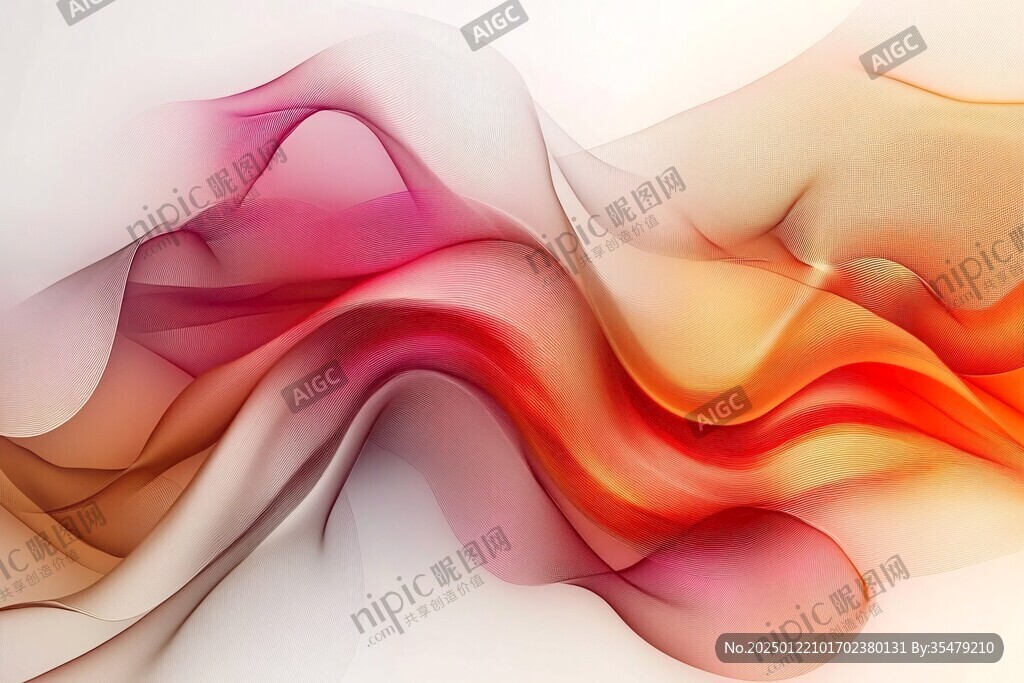 多彩曲线唯美高雅形状