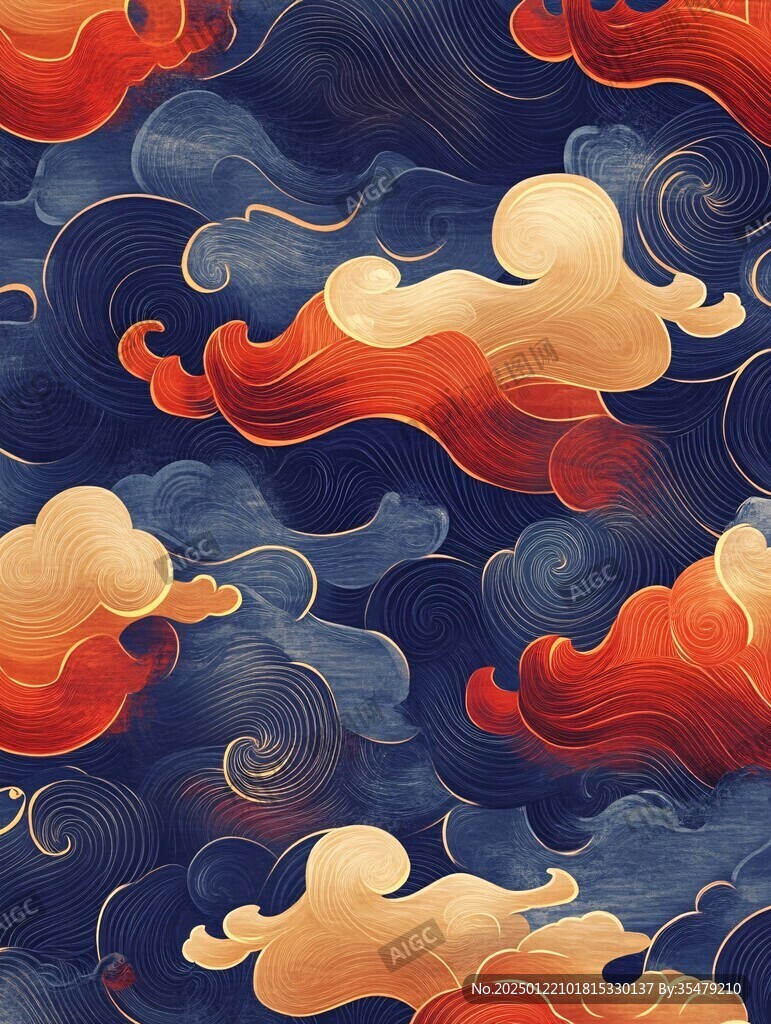 宋代云图高端云纹装饰