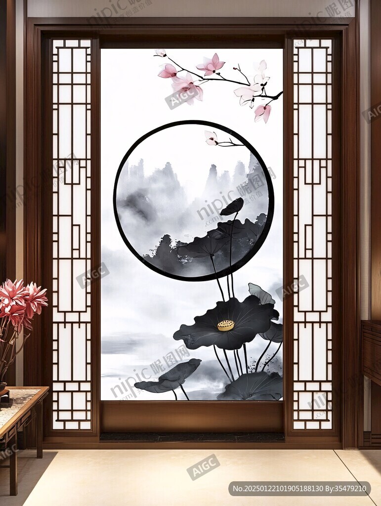 新中式山水门窗