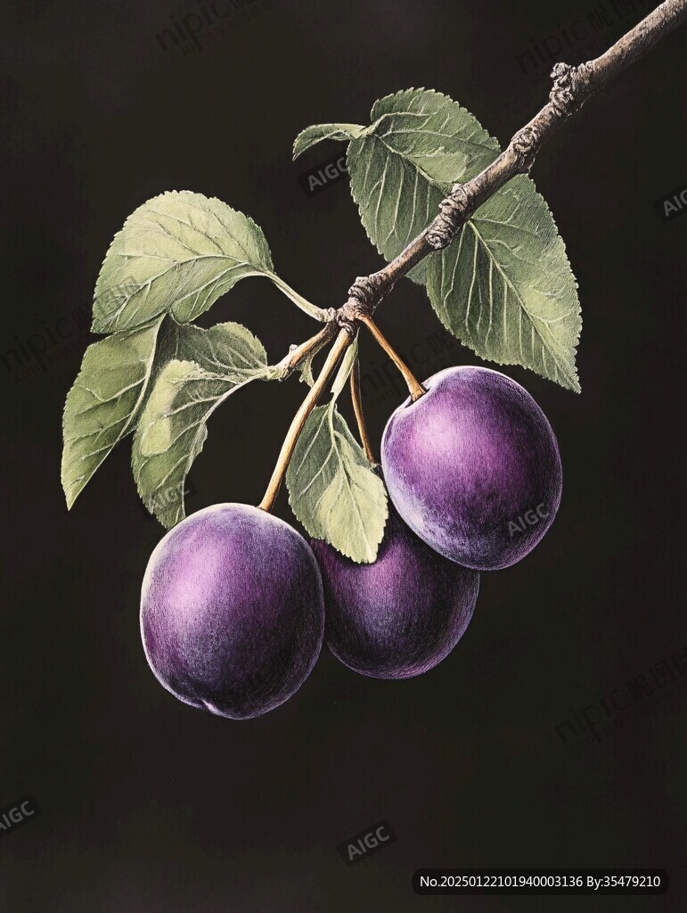 西梅高清插画