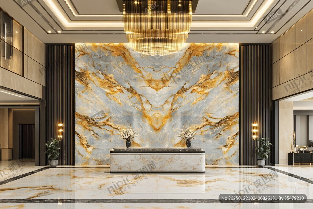 轻奢大理石背景墙