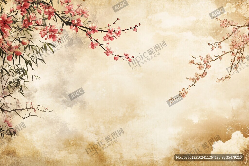 唯美梅花背景