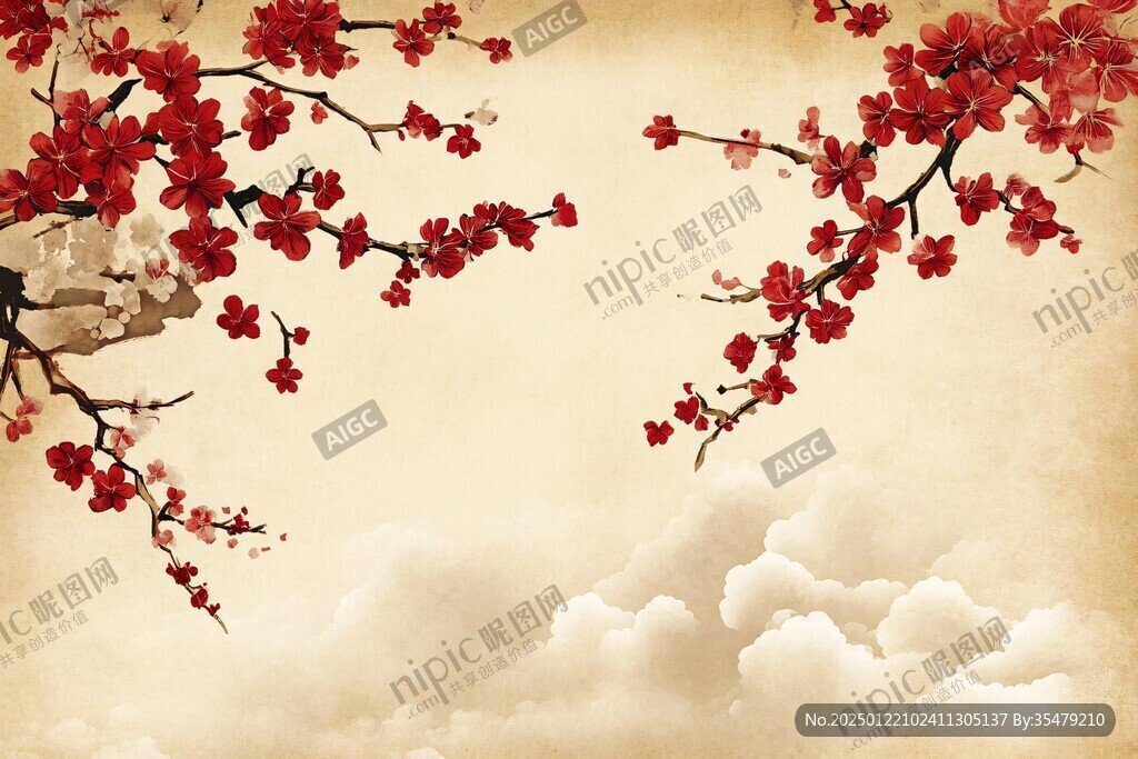 唯美梅花背景