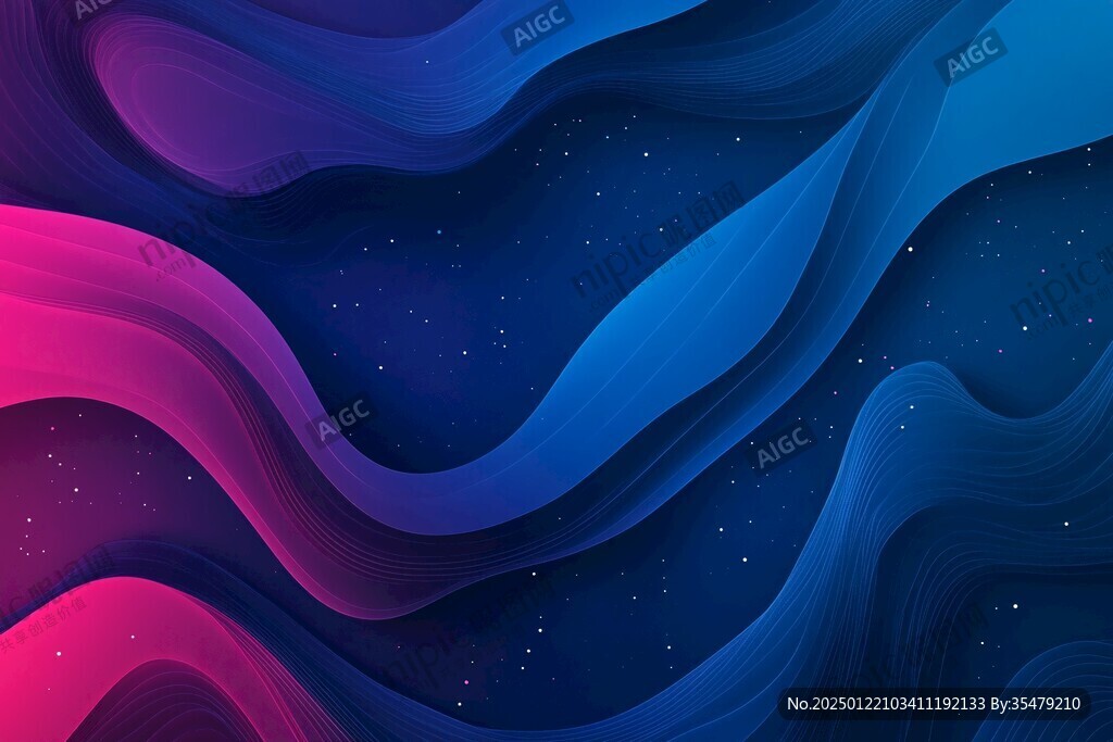 蓝紫色动感线条流线风格