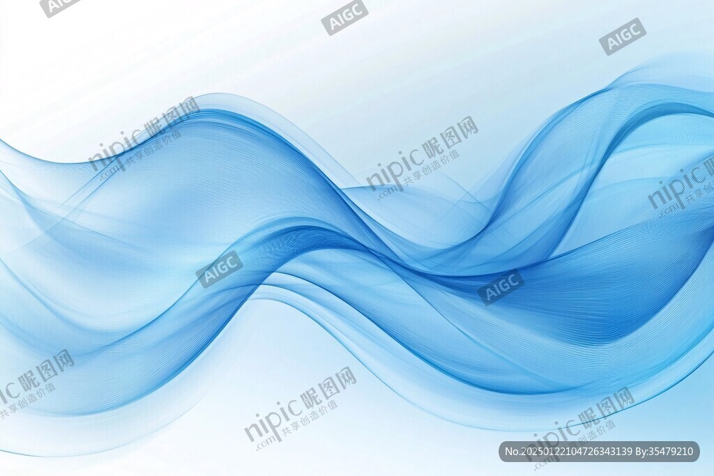 柔美蓝色曲线