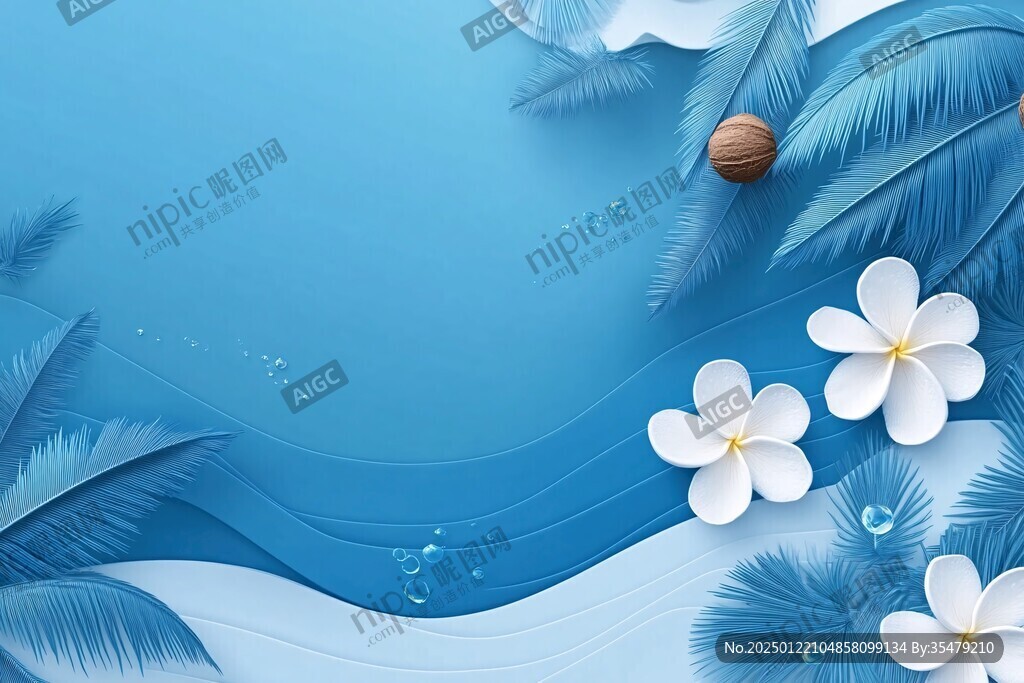 蓝色清凉背景