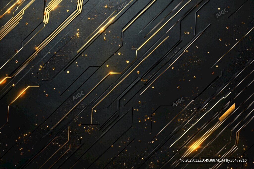 黑金色科技背景