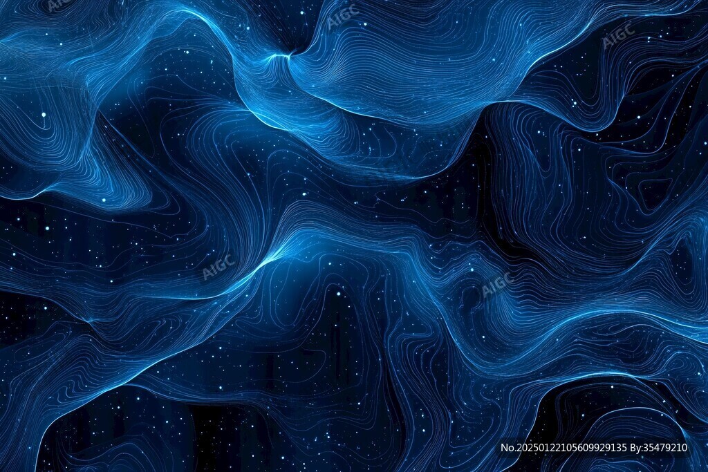 科幻感蓝色流动感背景