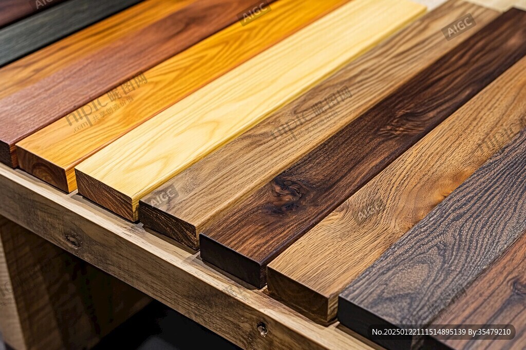 多种颜色木板木材