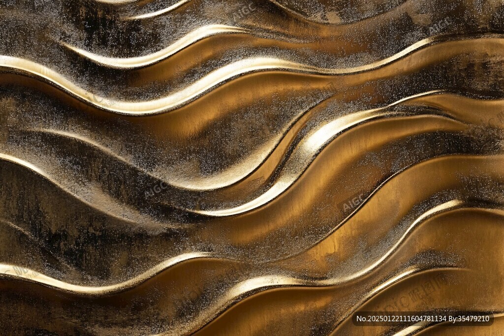 金色抽象流体纹理背景