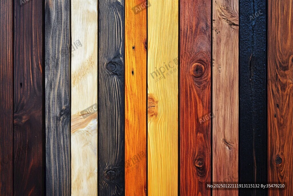 多种颜色木板木材