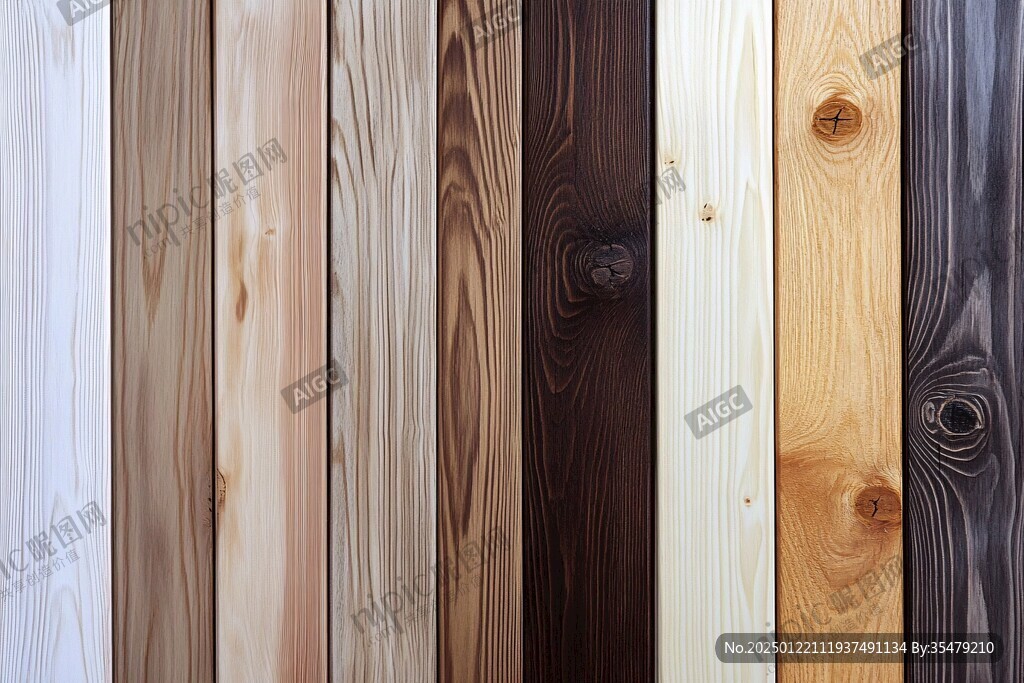 多种颜色木板木材