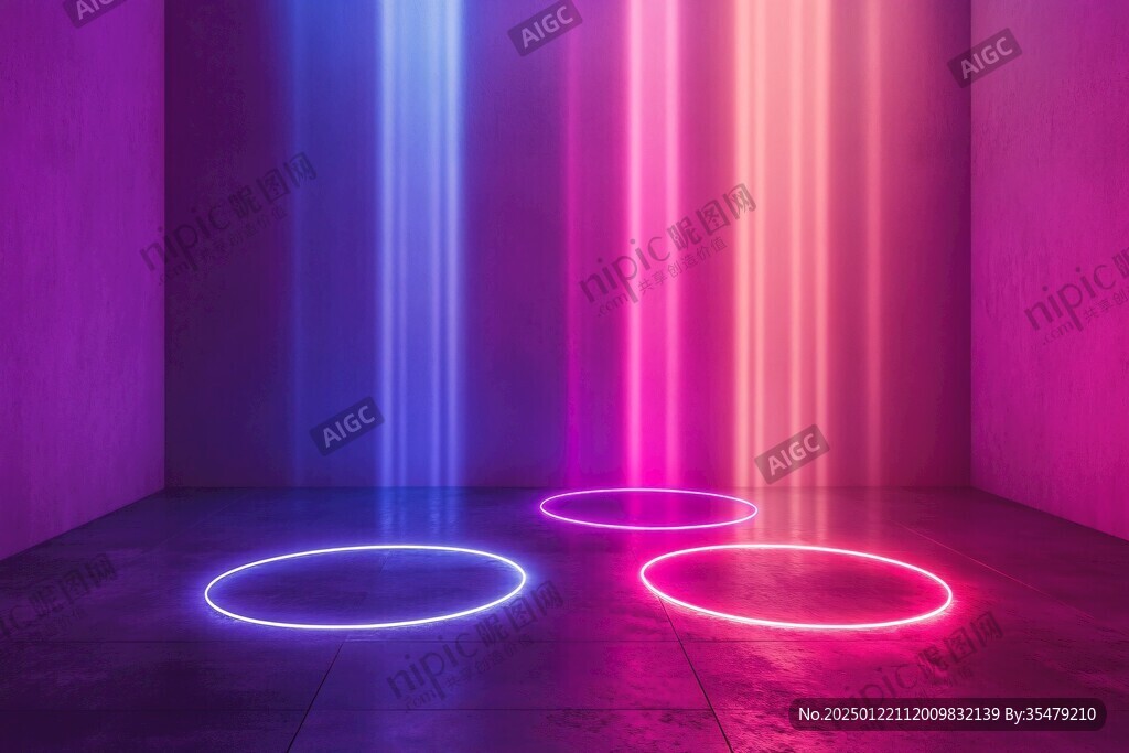 霓虹灯展台