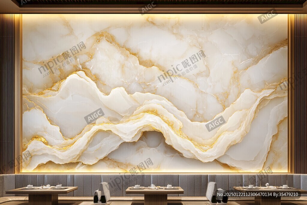 轻奢大理石背景墙