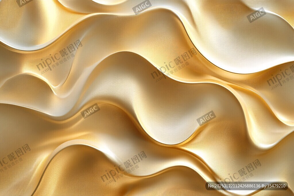 金色抽象流体纹理背景