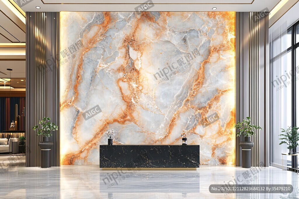 轻奢大理石背景墙