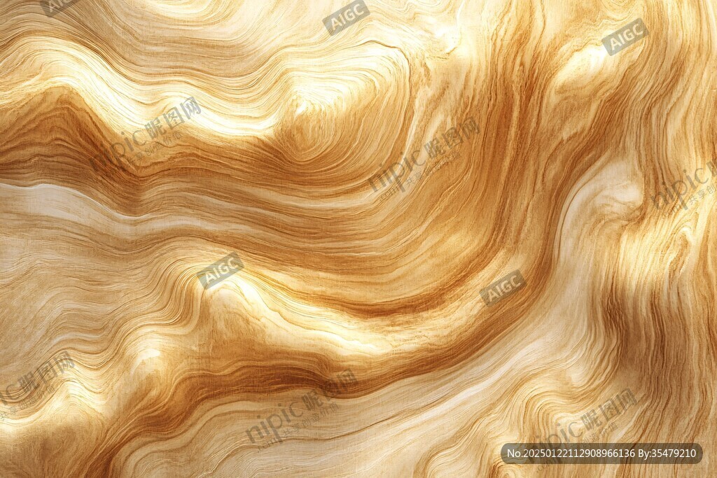 金色抽象流体纹理背景