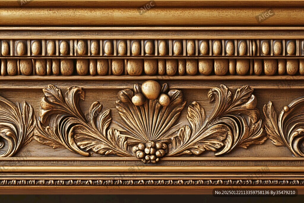 金色奢华浮雕装饰设计