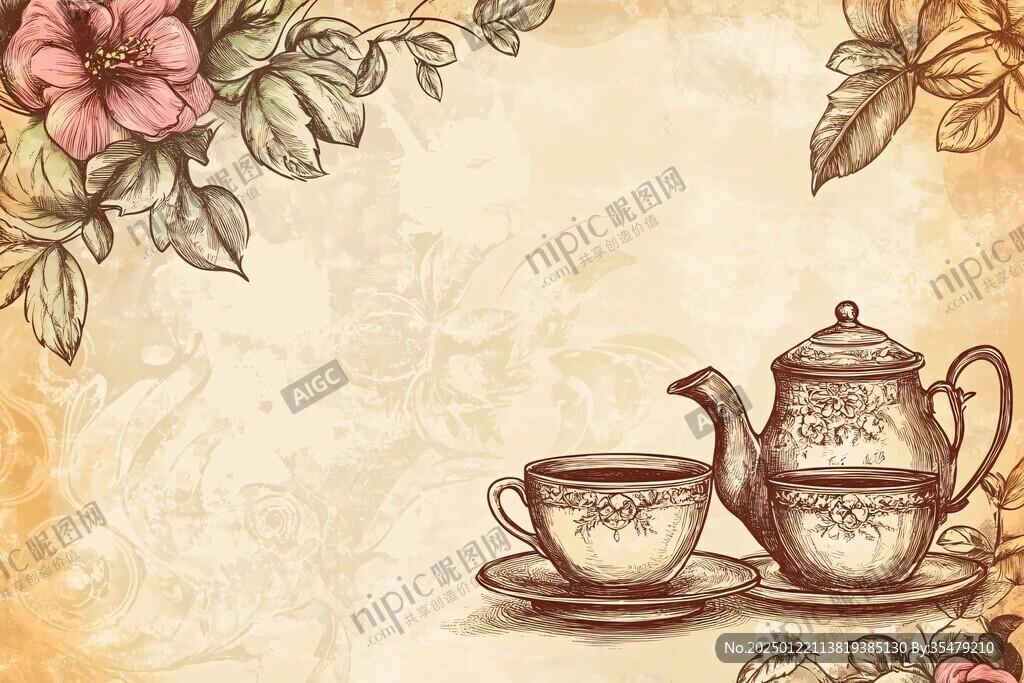 花茶装饰画