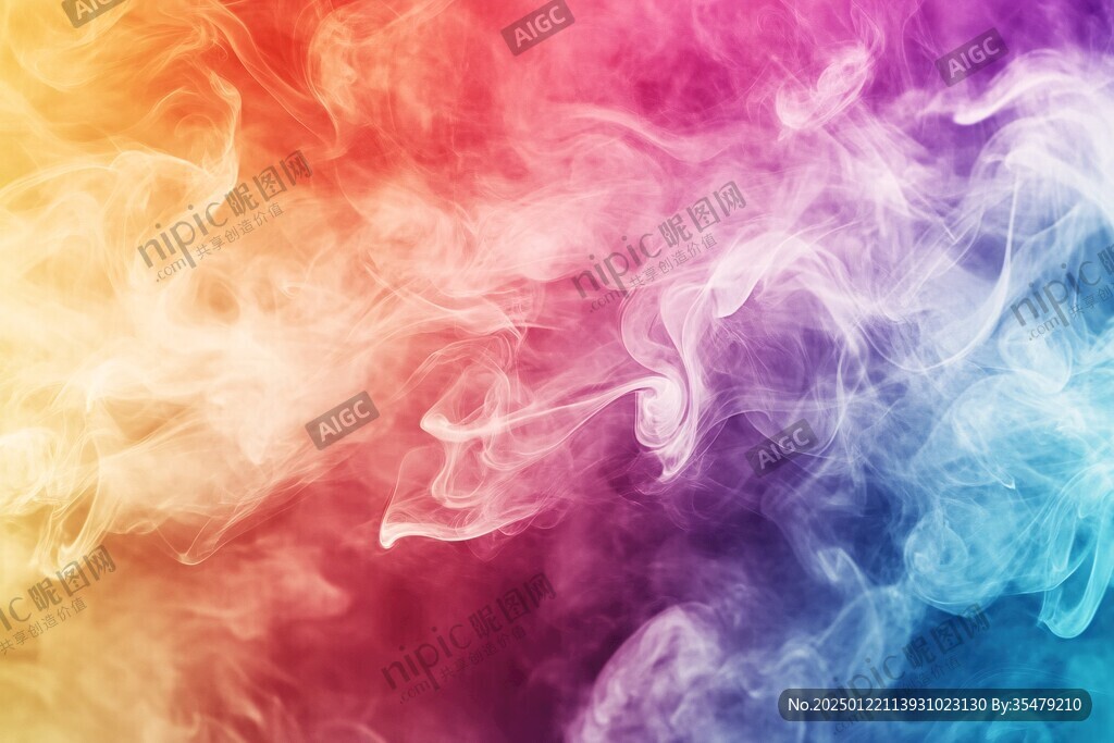 多色烟雾艳丽图案背景