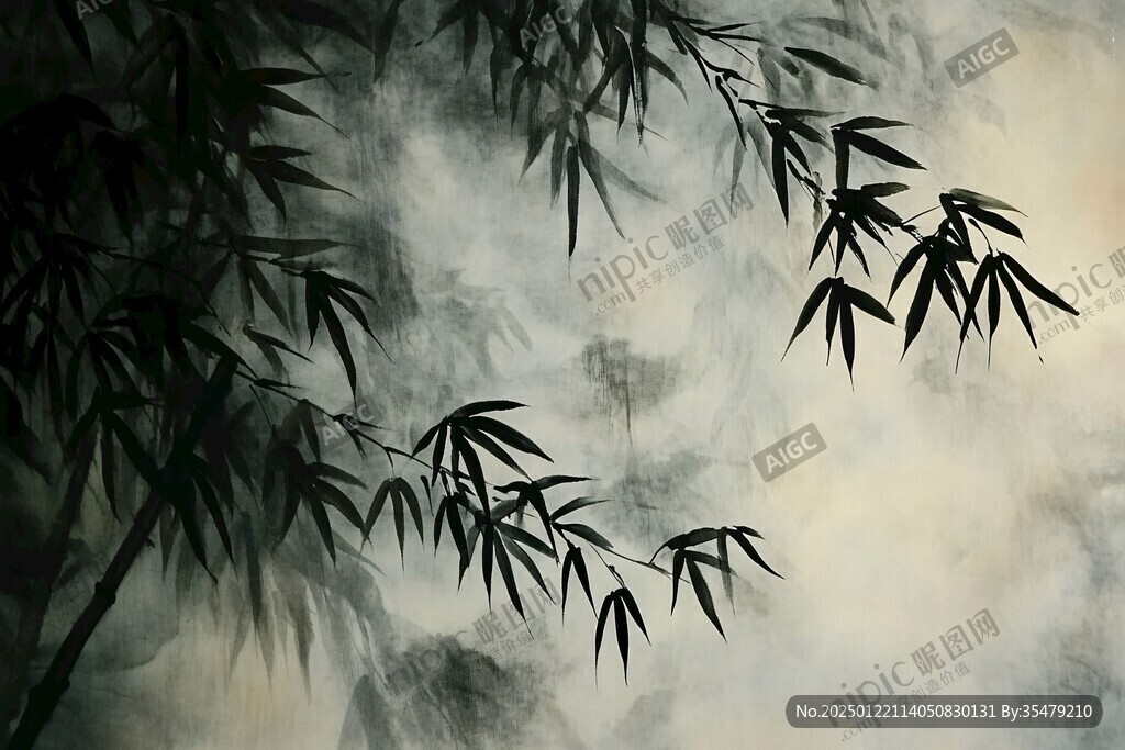 唯美竹影