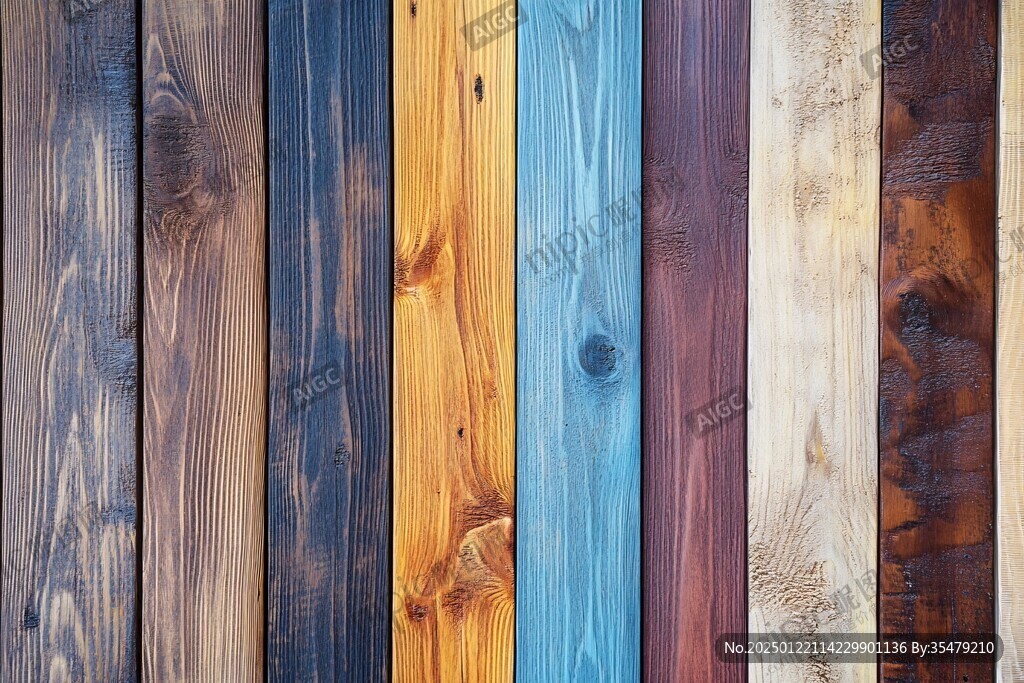 多种颜色木板木材