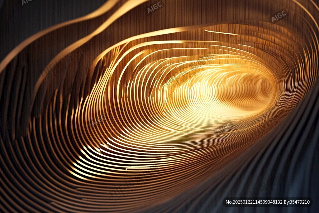 4d金色线条艺术