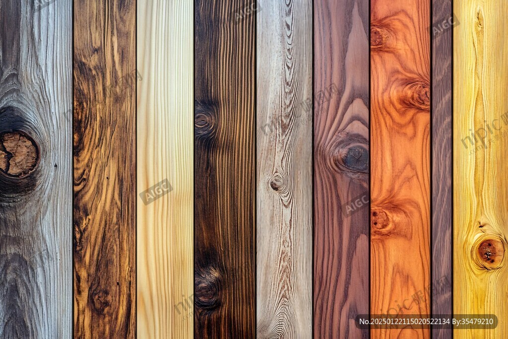 多种颜色木板木材