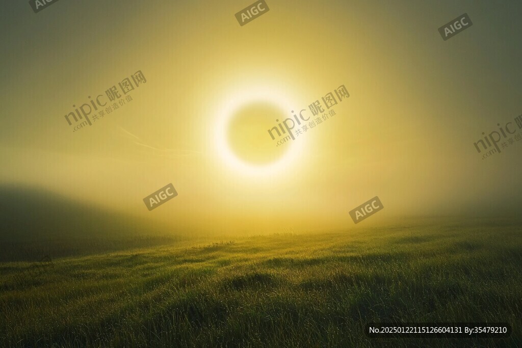 浓雾中的太阳