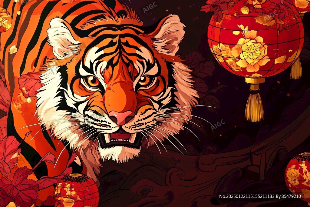 虎年包装插画