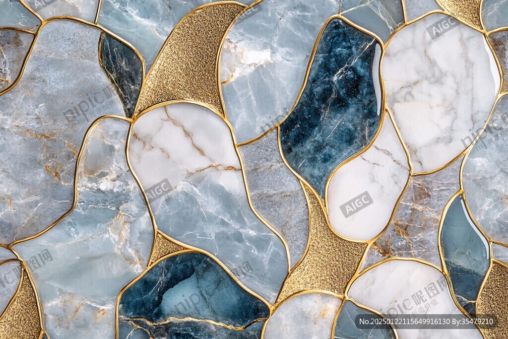 蓝色玛瑙石艺术背景