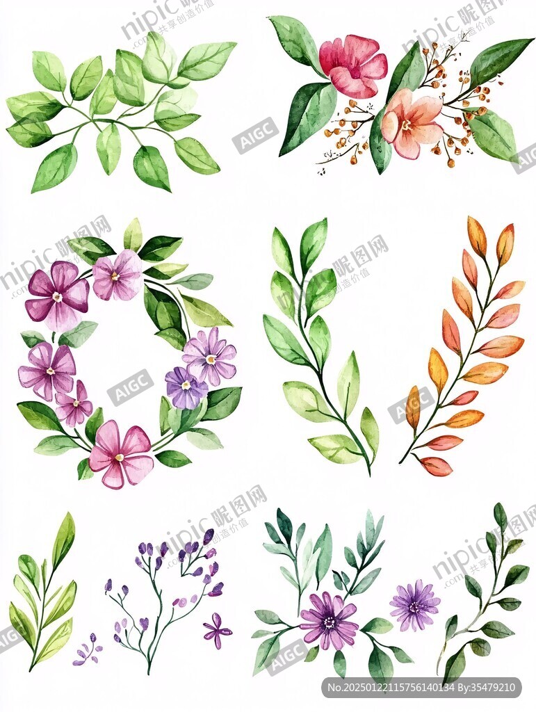 水彩植物手账