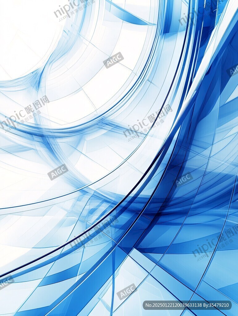 蓝色弯曲唯美科技