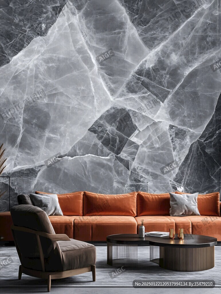 现代北欧大理石背景墙